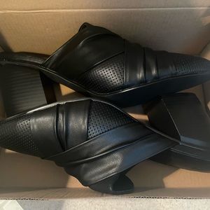 Shoes Chunky Womens Closed Toe Mules Black